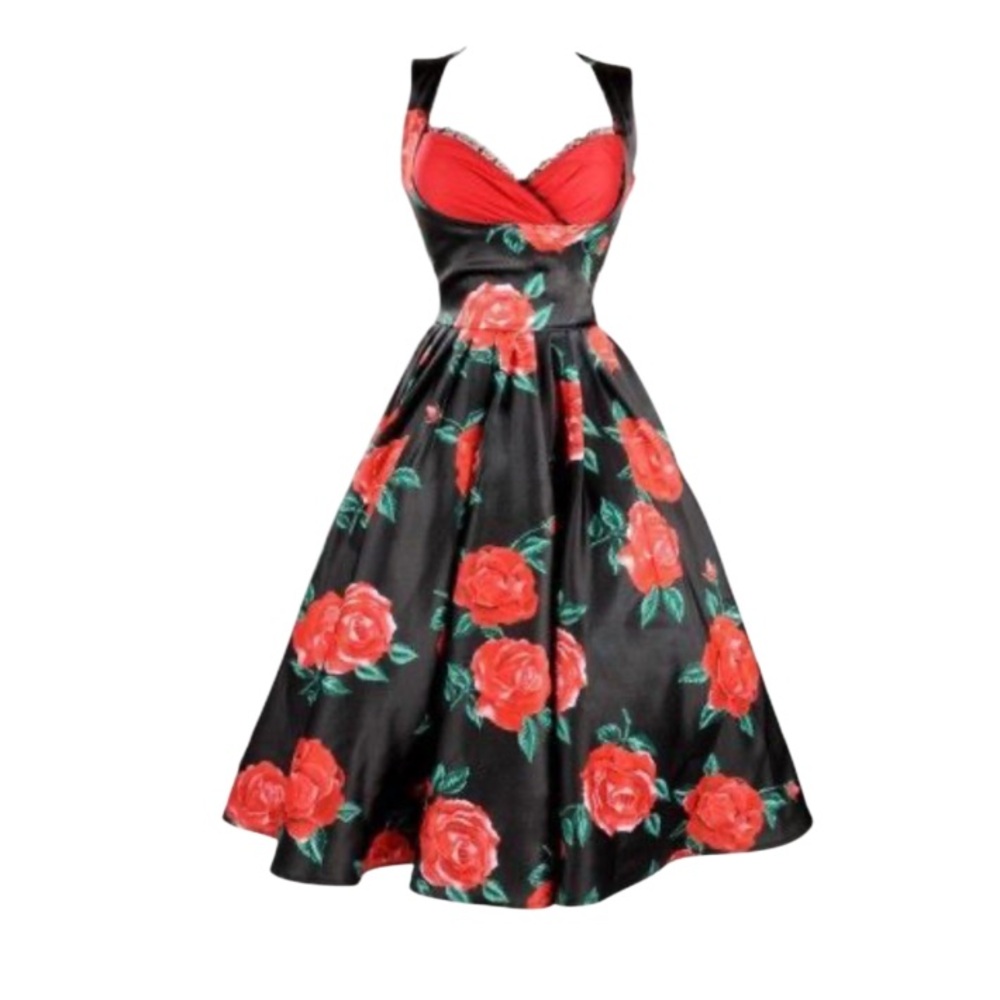 Laura Byrnes Spanish Rose Grace Pinup Dress